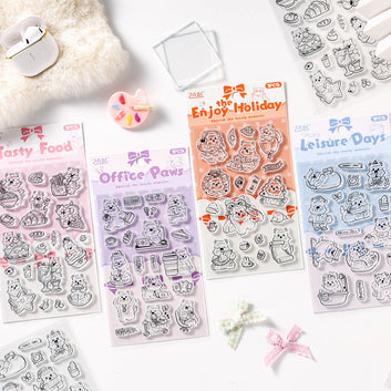 Scribble Puppy Series Silicone Stamp