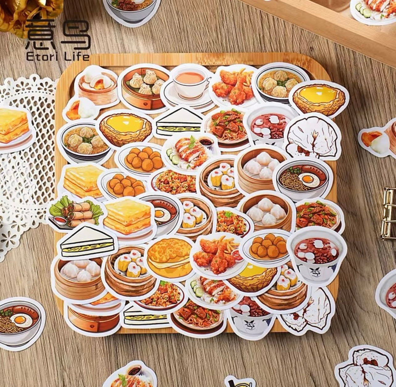 Tea Restaurant Sticker Box