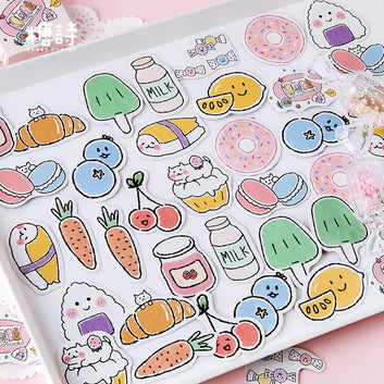 Creative and cute cartoon sealing sticker box