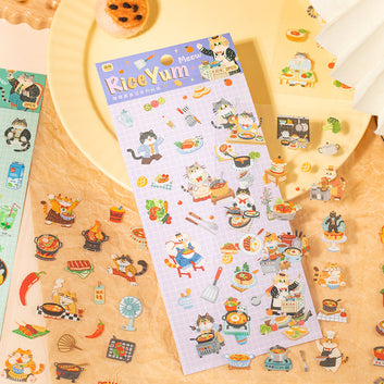 Cat's Food Diary Series Sticker Sheets