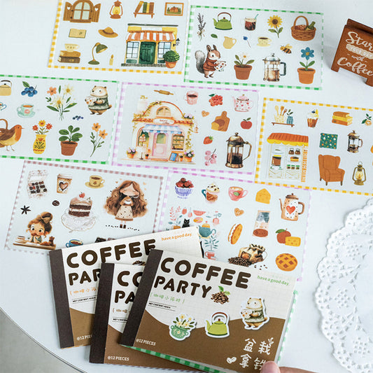 Coffee Party Series Sticker Book