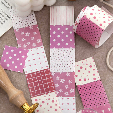 Dot Pattern Battle Series Die Cutting White Kraft Paper Tape