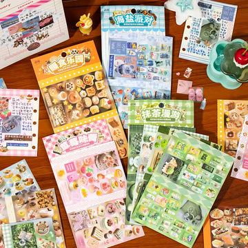 Japanese Style Retro Sticker Sheets