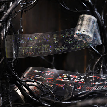Pre-cut thorn vine horror theme background PET tape