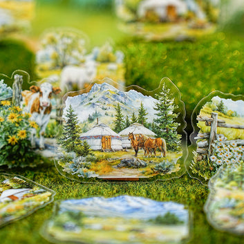 Mountain River in Painting Series sticker