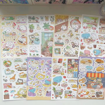 Cute Fluffy Hamster Series Sticker Sheet