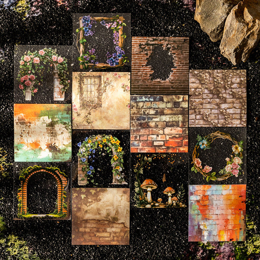 Vine Brick Wall Series Sticker Book