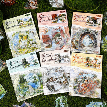 Mountain River in Painting Series sticker