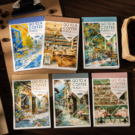 Go to places with coffee series sticker book