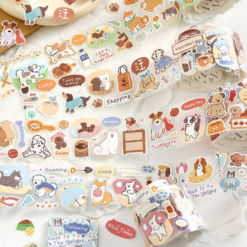 Caring Dog Series Die Cutting Synthetic Paper Tape