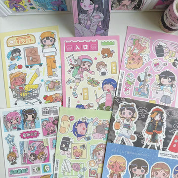 Korean and Japanese Style Shibuya Sticker Sheet
