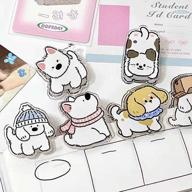 Cute Puppy Shape Acrylic Clips