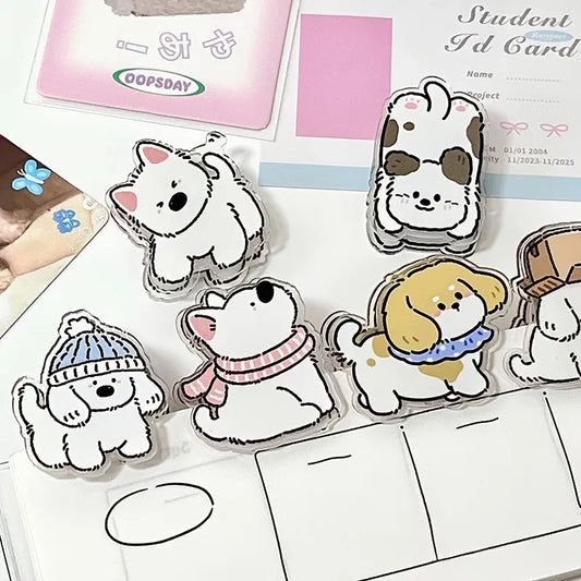 Cute Puppy Shape Acrylic Clips