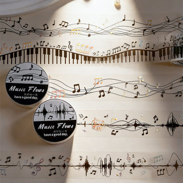 The Music Flow Series Laser Silver PET Tape