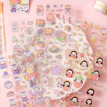 Cute Beast Daily Series Journal Sticker Sheets