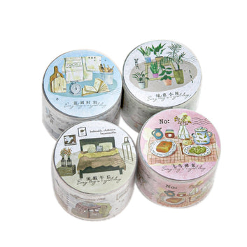 Interwoven With Spring Scenery Series Die Cutting Washi Tape