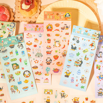 Cat's Food Diary Series Sticker Sheets