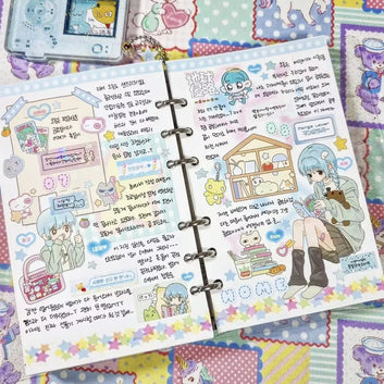 Korean style Cartoon Anime Character sticker sheet
