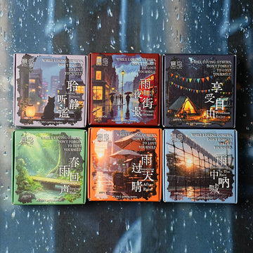 Rain love series scrapbooking sticker box