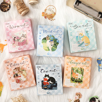 Kitten Holiday Series sticker Box