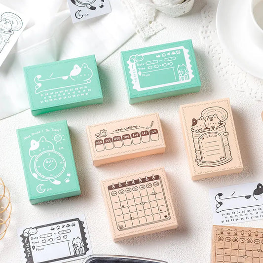 Cute Cat Daily Memo Series Diary Stamp
