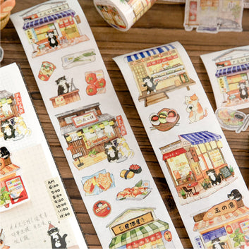 Cat Shop Series Die Cutting Washi Tape