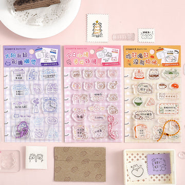Cute Diary Book Series Silicone stamp