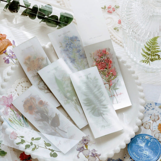 Clear Flower Scrapbook Sticker Sheets