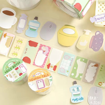 Doudoudi Life Diary Series Die Cutting Writing Paper Tape