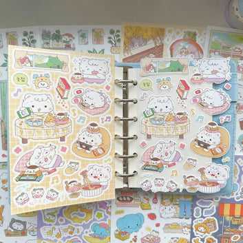 Cute Fluffy Hamster Series Sticker Sheet