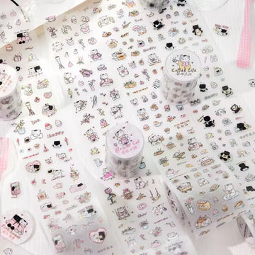 A kitten's daily diary series Die-Cut tape