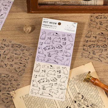 The Line Cat Series Sticker Sheet