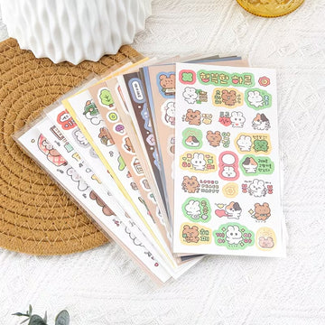 Korean Style Cartoon Doodle Series Sticker Sheets