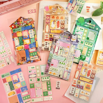 Japanese Retro Cut Film Sticker Sheets