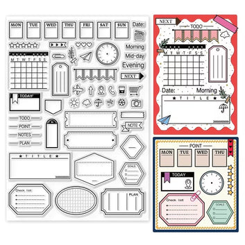 Schedule and Notes Clear Stamps