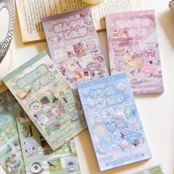 Souvenir Retro Series Japanese Sticker Book