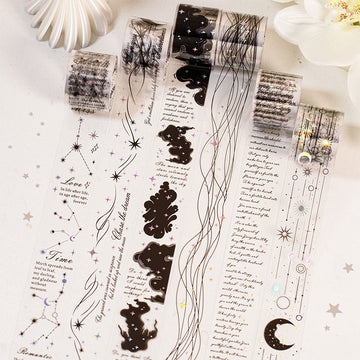 Starlit Poet Series Laser Silver PET Tape