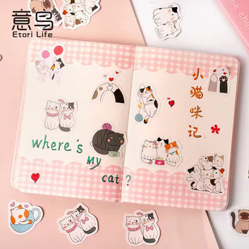 Cute Little Mini Cat Sticker Box