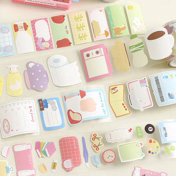 Doudoudi Life Diary Series Die Cutting Writing Paper Tape