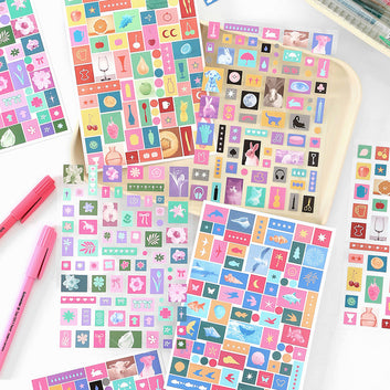 Color Paradise Series sticker Sheet