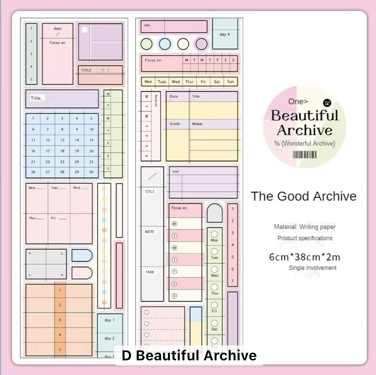 Inspiration Note Series Tape - Journal Carnival