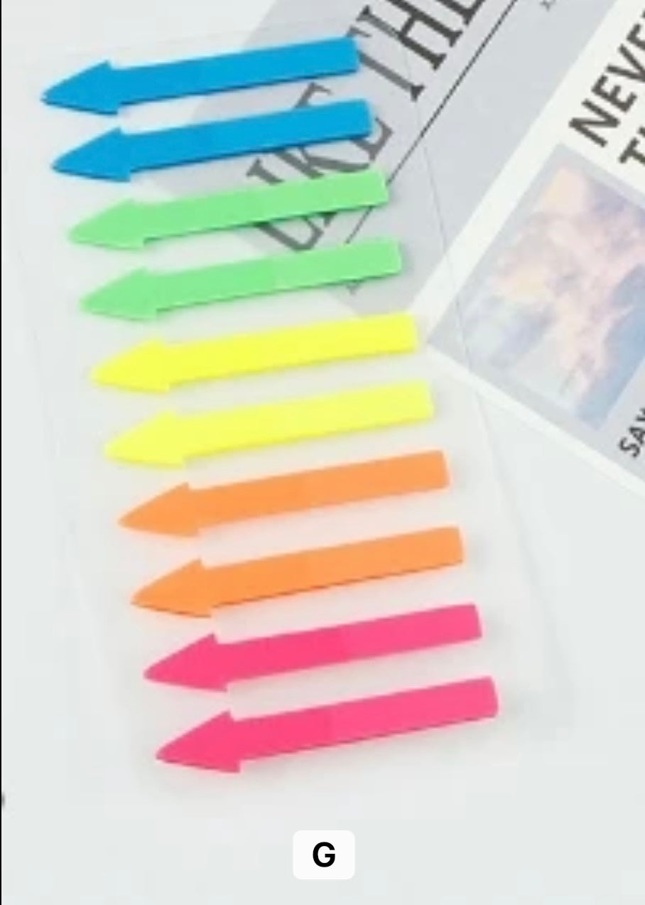 Arrow Shaped translucent Sticky notes - Journal Carnival