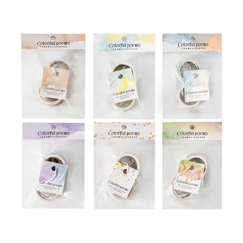 Watercolored Decorative Washi Tape - Journal Carnival