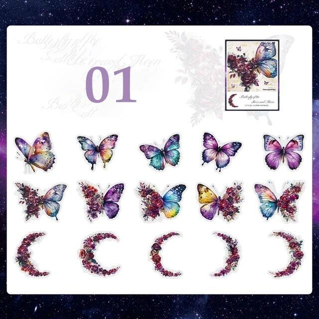 Starmoon Butterfly Series Decorative Stickers - Journal Carnival