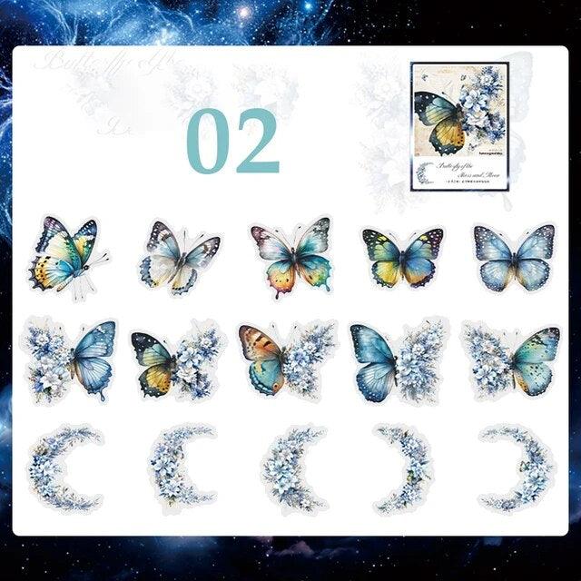 Starmoon Butterfly Series Decorative Stickers - Journal Carnival