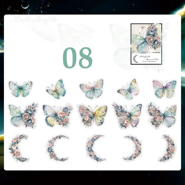 Starmoon Butterfly Series Decorative Stickers - Journal Carnival