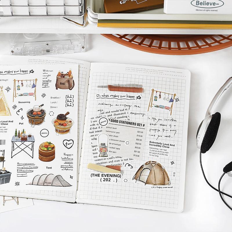 Program Sheet Sticker Camping program series sticker sheets
