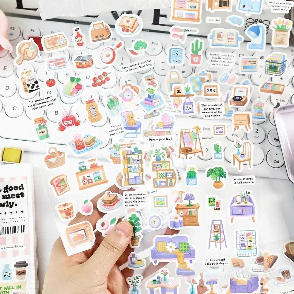 Cute Stickers, Journaling Stickers, Word Stickers, Scrapbooking Stickers,  Diary Stickers, Sticker Sheet, Planner Stickers 