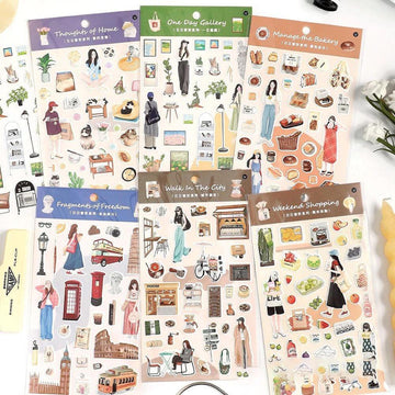 City walk Series Journal Stickers - Journal Carnival