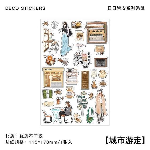 City walk Series Journal Stickers - Journal Carnival